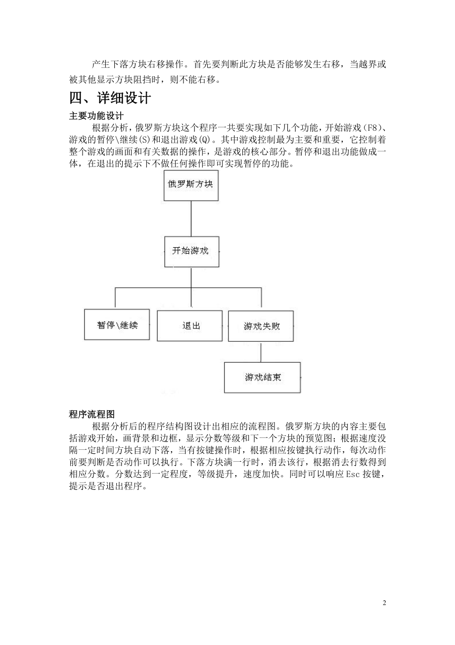 俄罗斯方块C课程设计报告.pdf_第2页