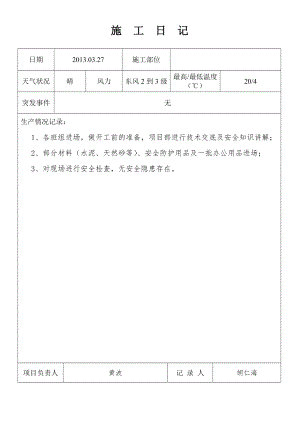 室内装饰工程施工日志DOC.doc