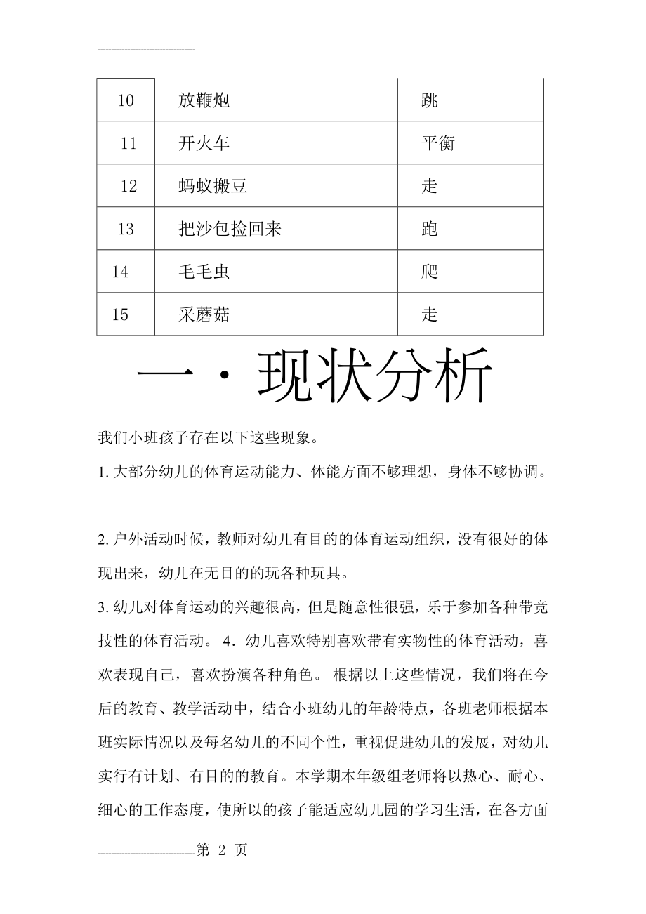 小班幼儿体格锻炼记录表(5页).doc_第2页