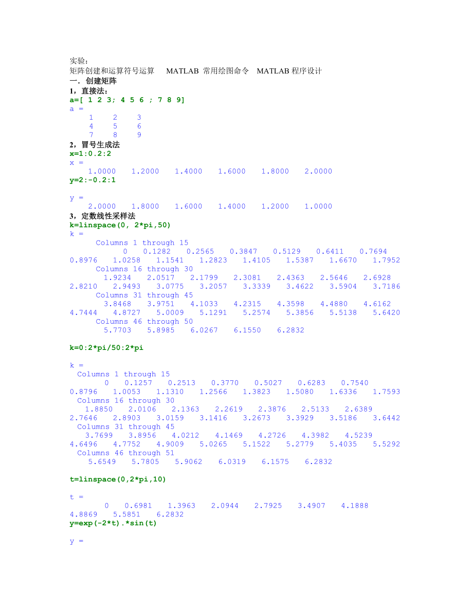 参考Matlab实验报告格式1.doc_第1页