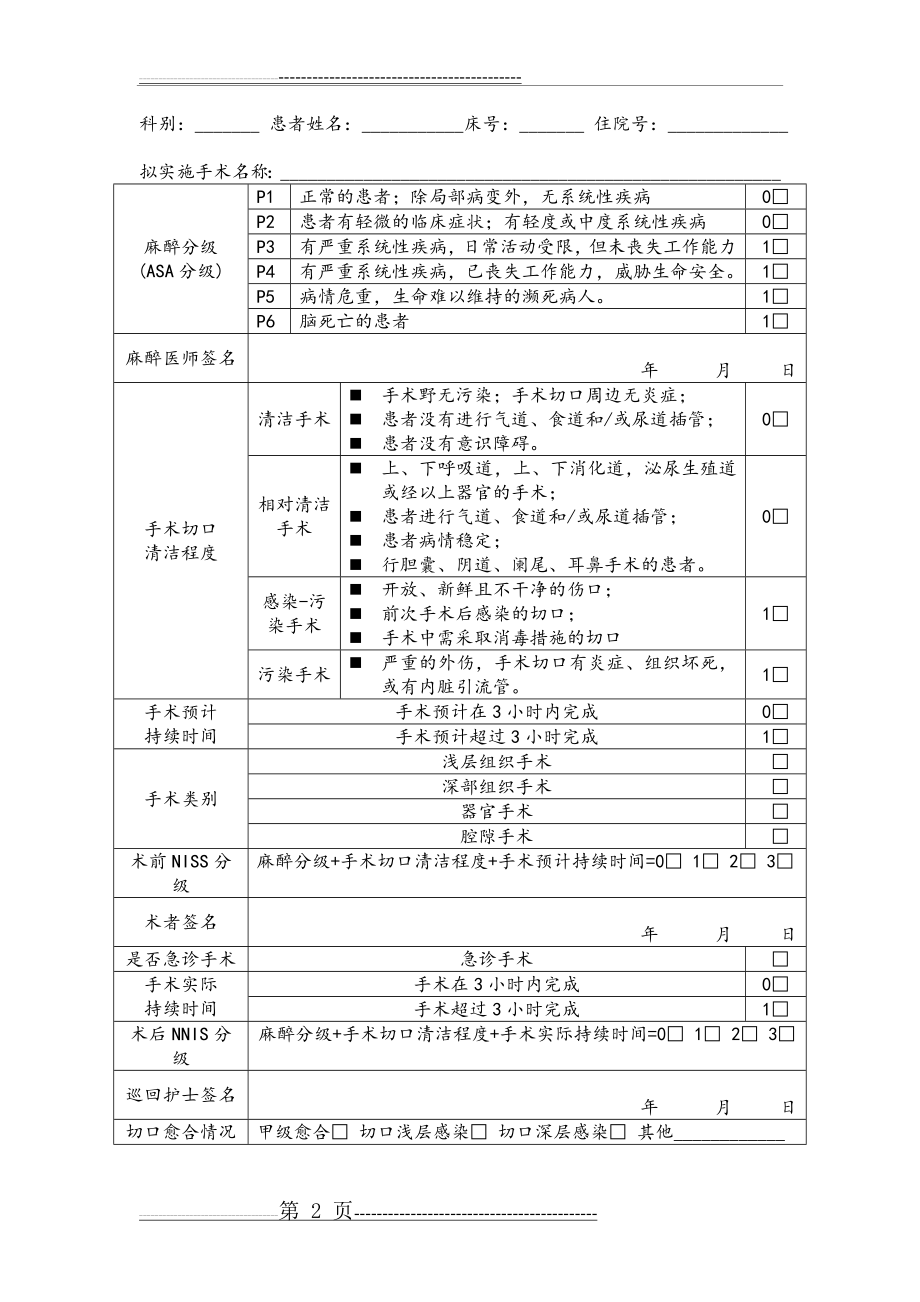 手术风险评估表(3页).doc_第2页