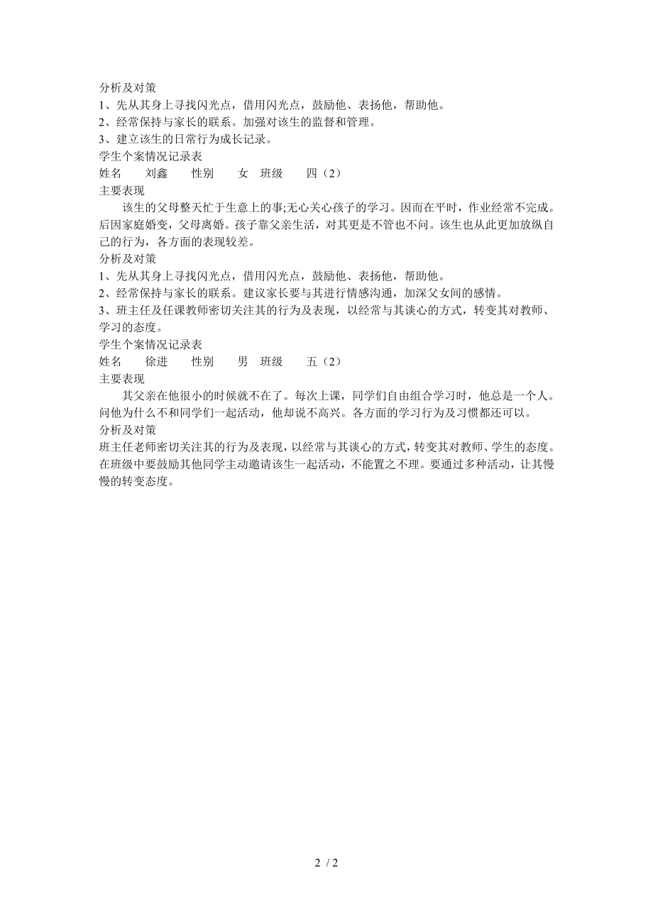 学生个案情况记录表.doc_第2页