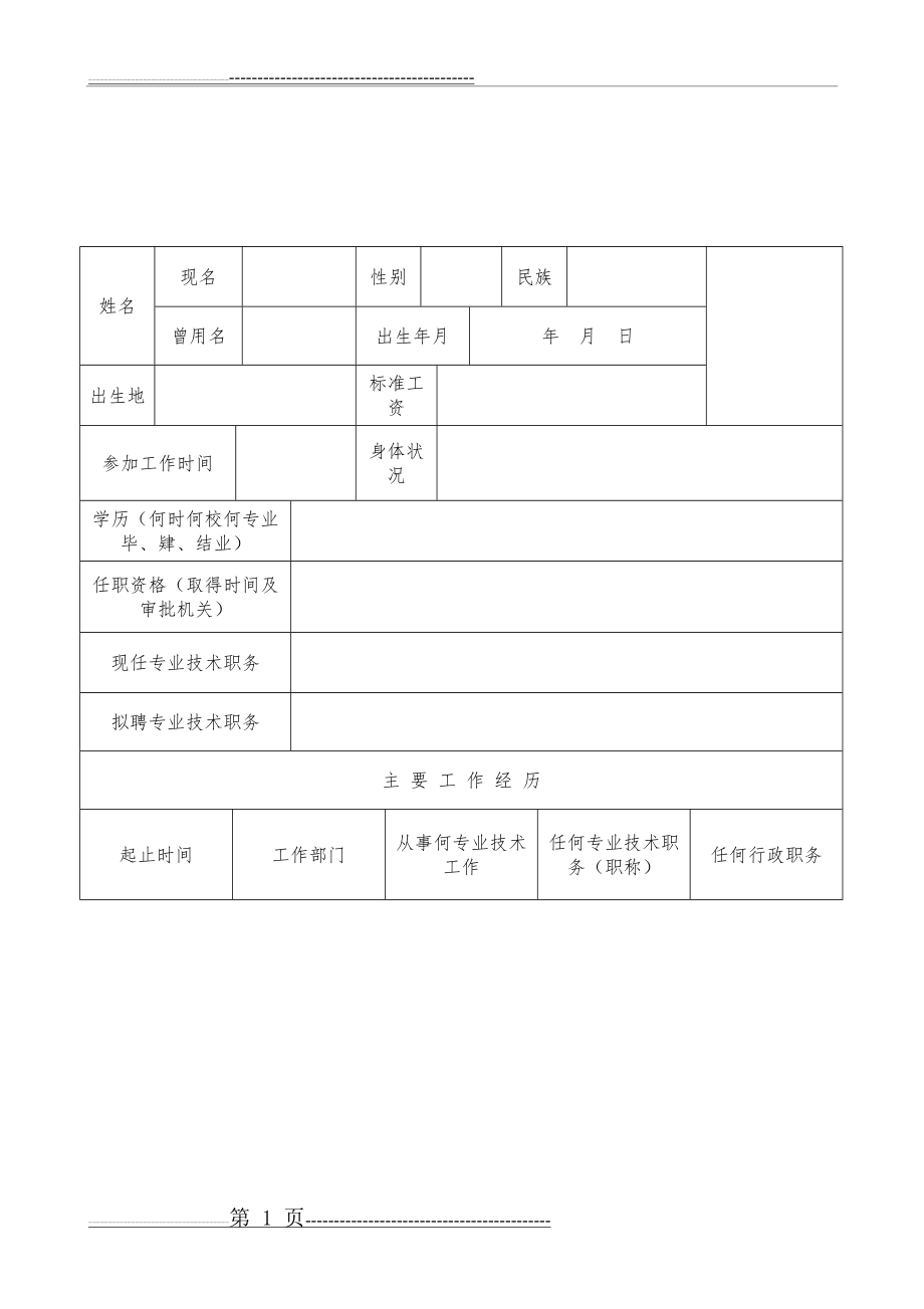 教师专业技术职务聘任呈报表(3页).doc_第1页