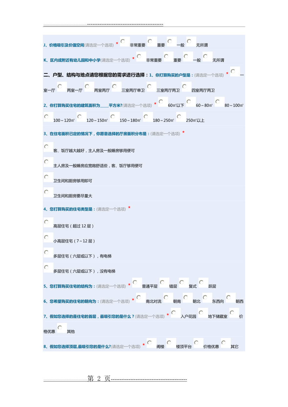 房地产调查问卷(最新最全)(16页).doc_第2页