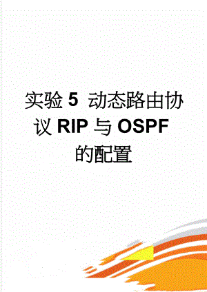 实验5 动态路由协议RIP与OSPF的配置(7页).doc