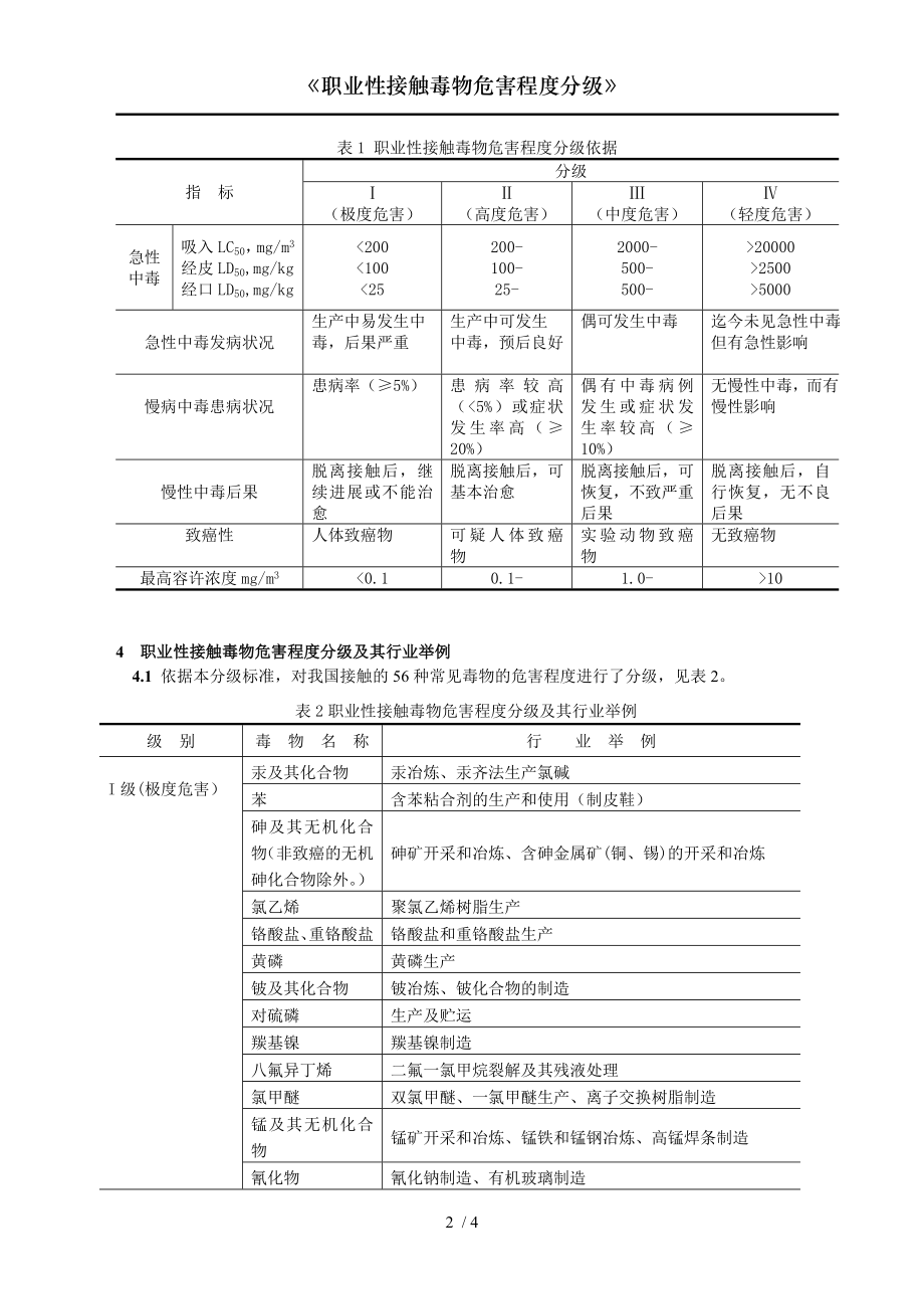 职业性接触毒物危害程度分级.doc_第2页