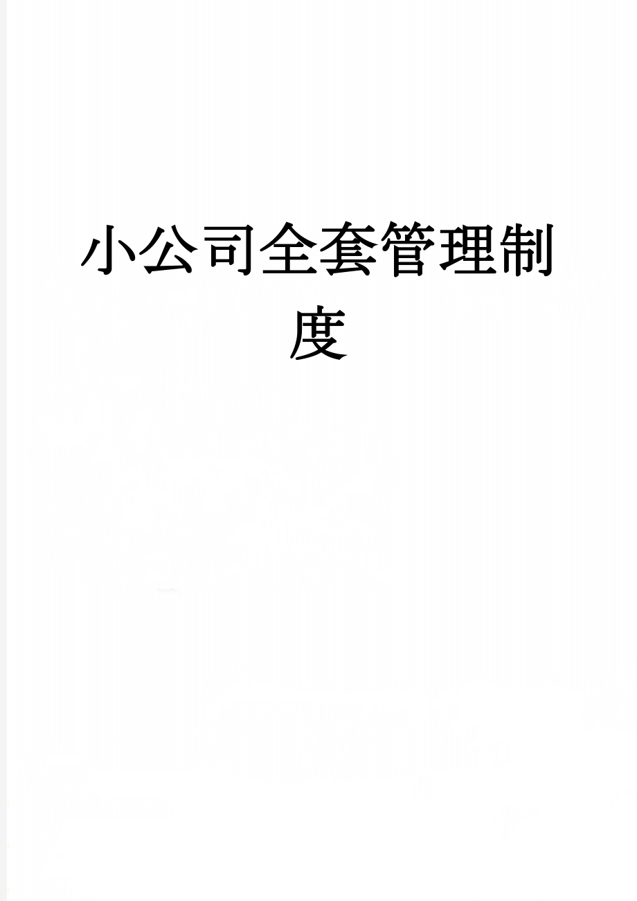 小公司全套管理制度(9页).doc_第1页