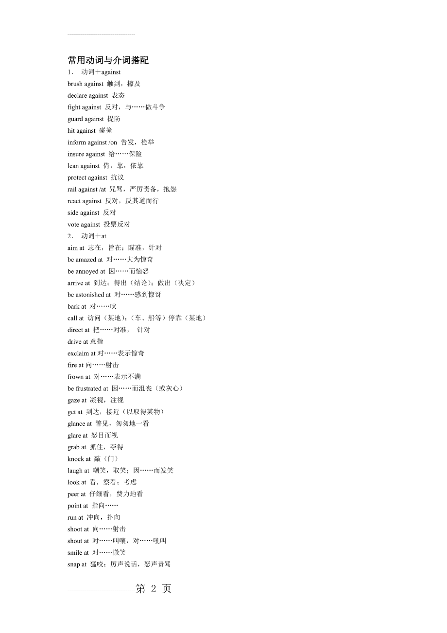 常用英语动词与介词搭配(11页).doc_第2页