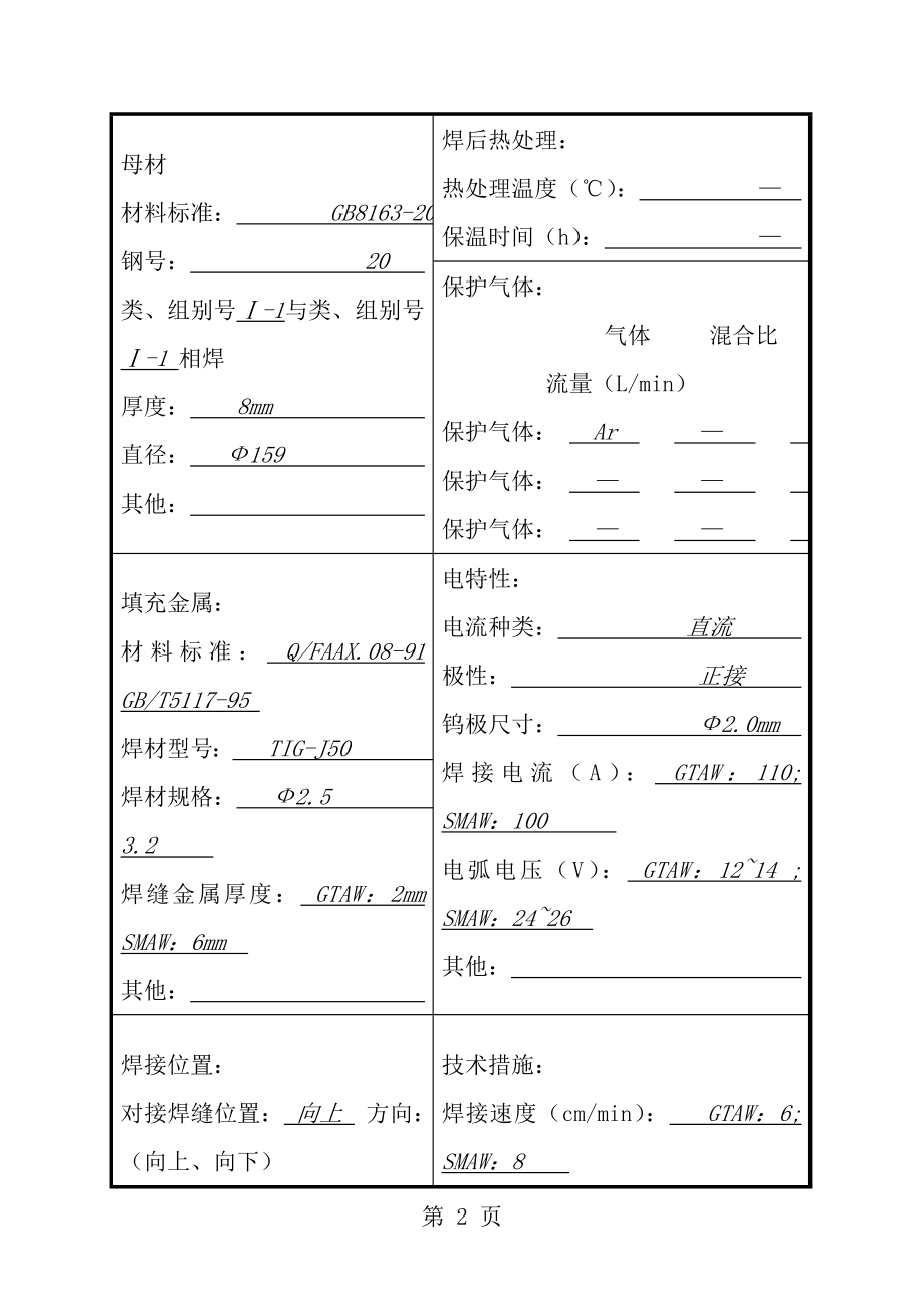 焊接工艺评定报告标准标准20.doc_第2页