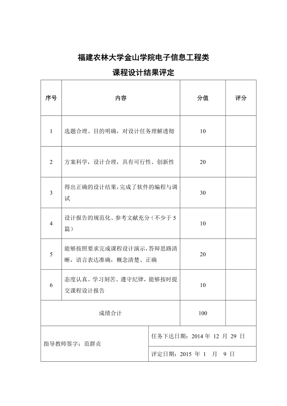 126710100电子信息工程专业课程设计、实验报告、毕业设计、.doc_第2页