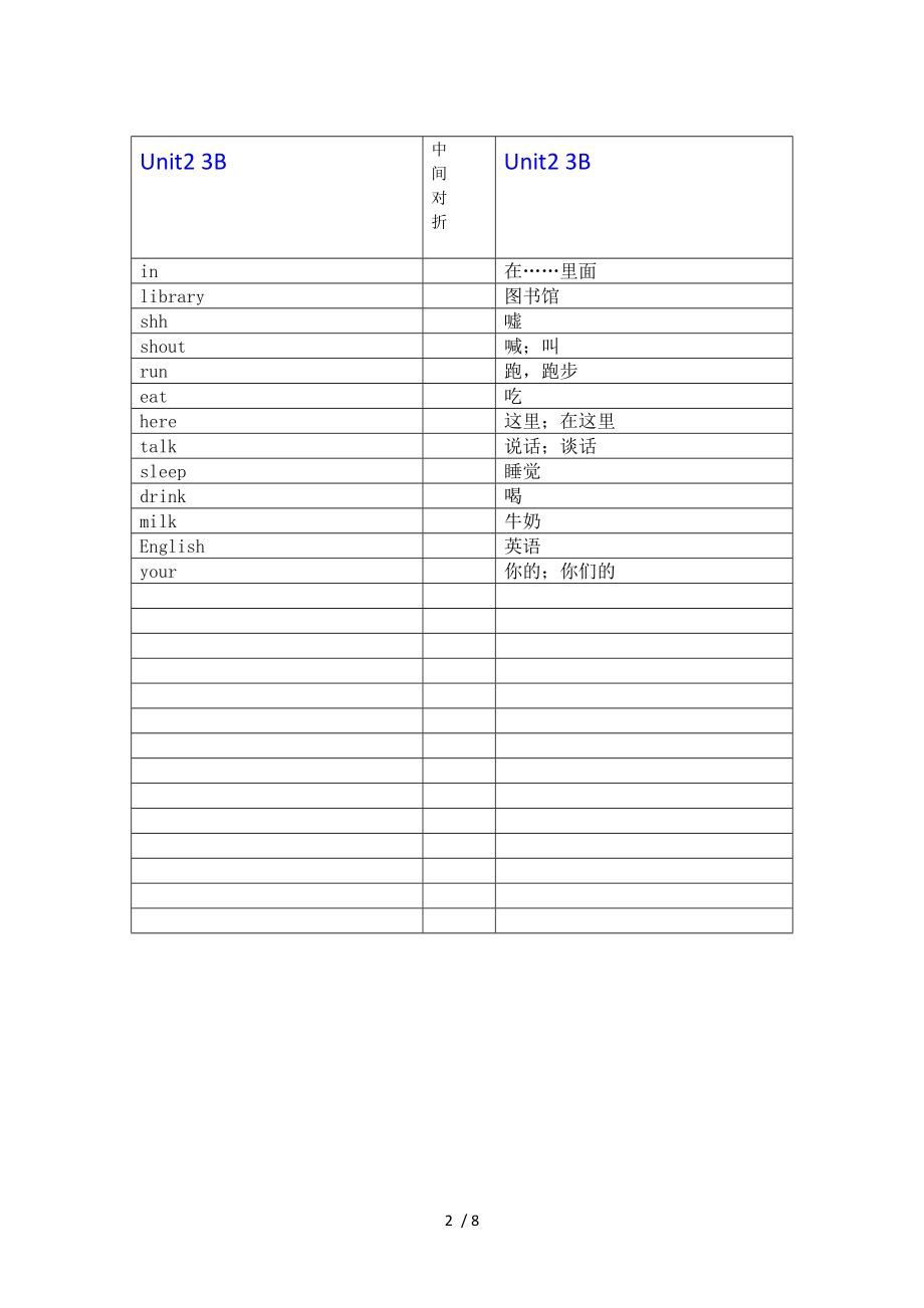 苏教译林版英语三年级下册单词默写版.doc_第2页