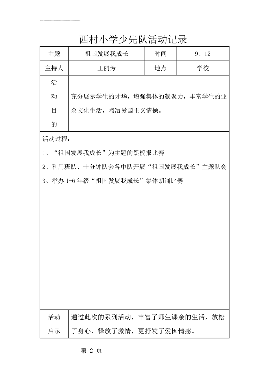 少先队活动记录(10页).doc_第2页