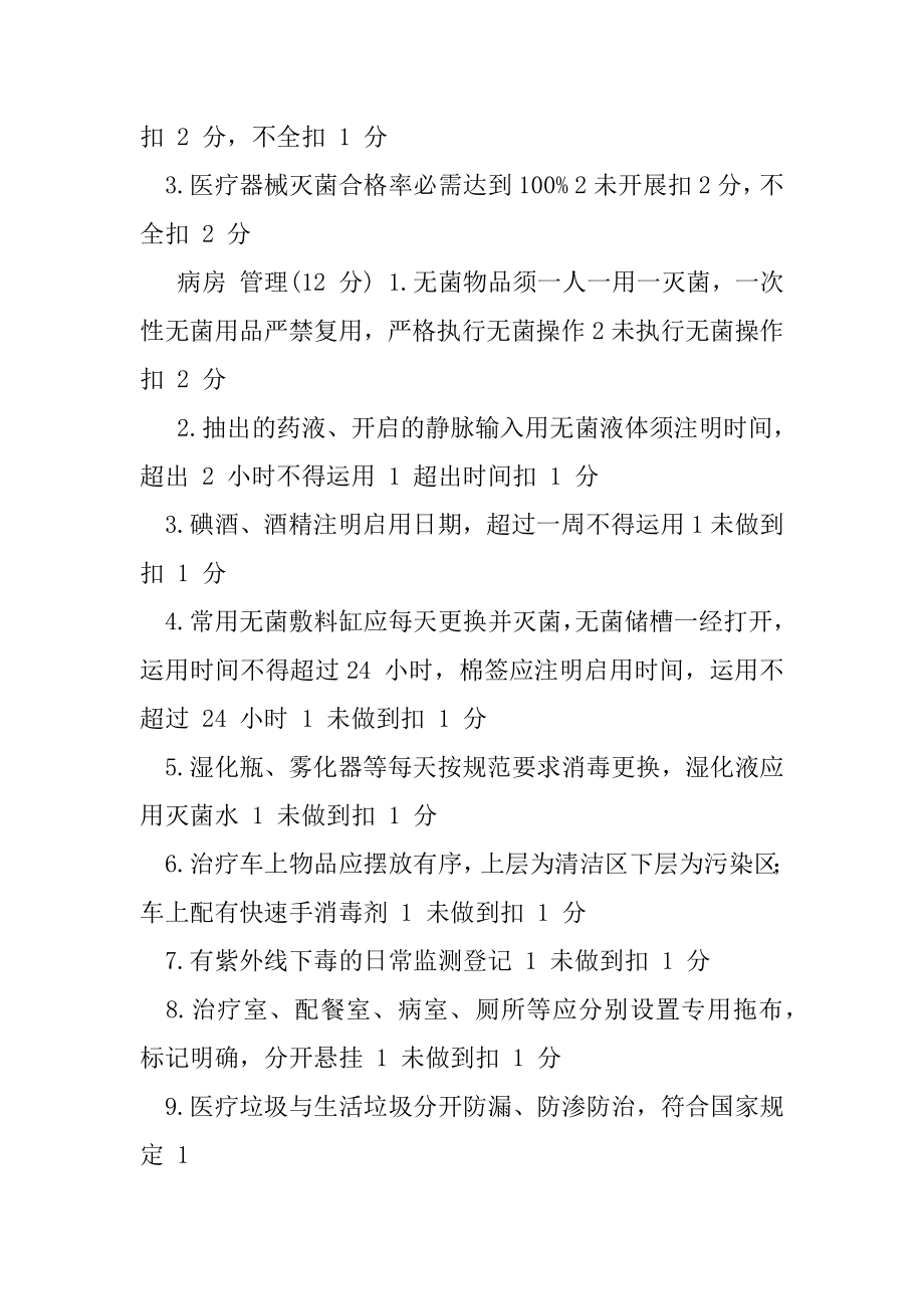 县级医院感染质量检查评分表(改).docx_第2页