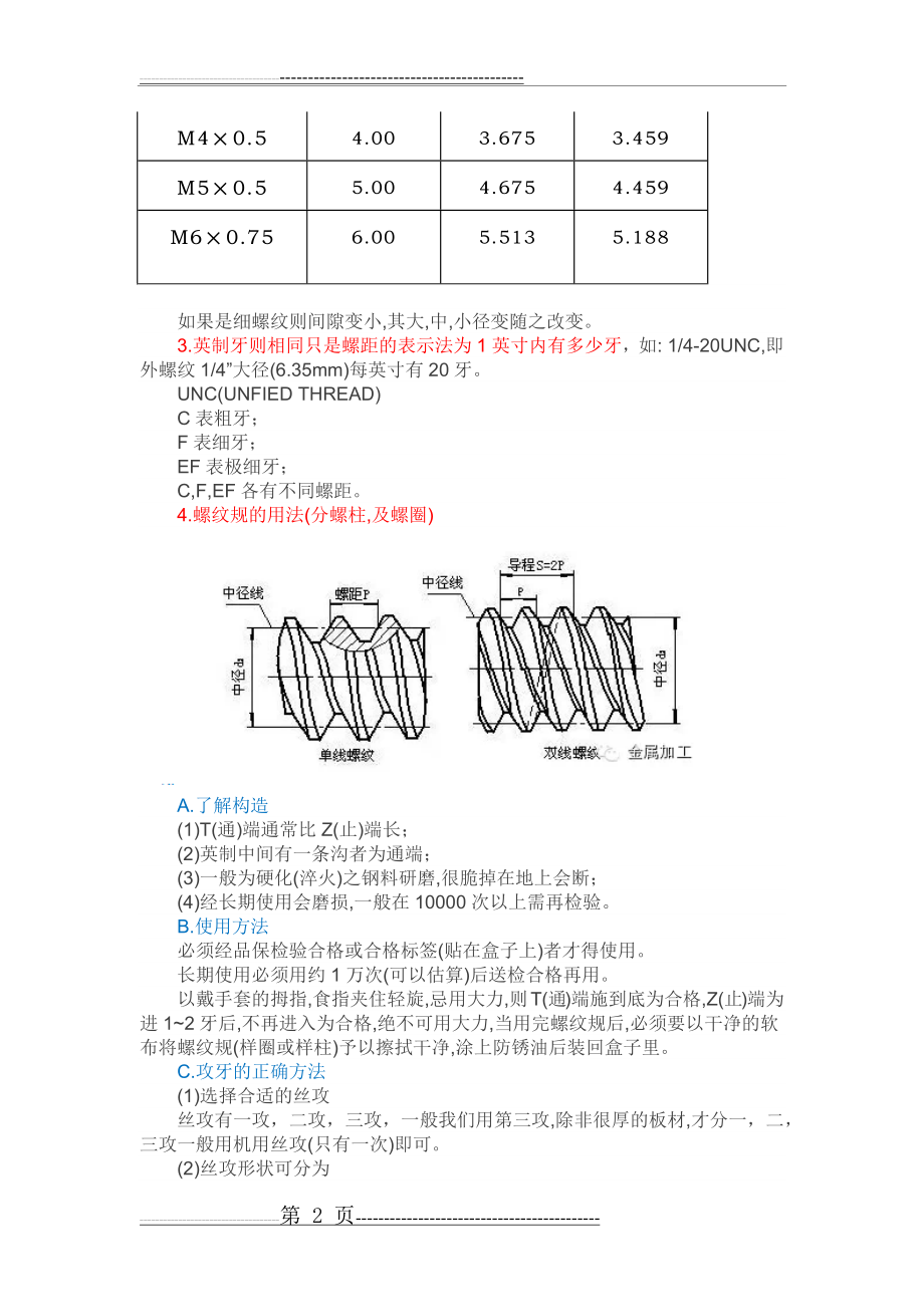 彻底搞定螺纹攻丝及常见问题解决(5页).doc_第2页