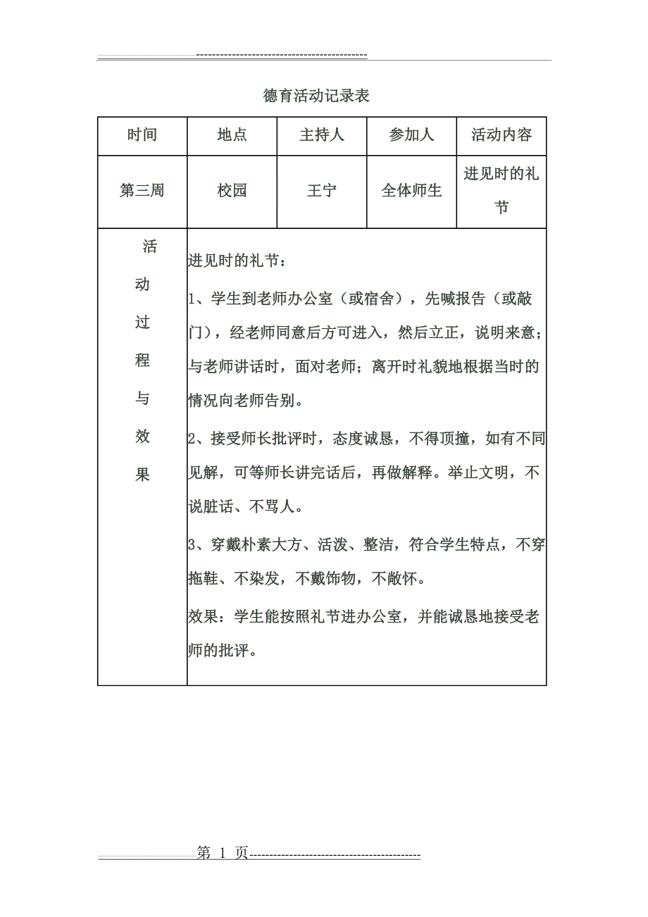 德育活动记录表(16页).doc_第1页