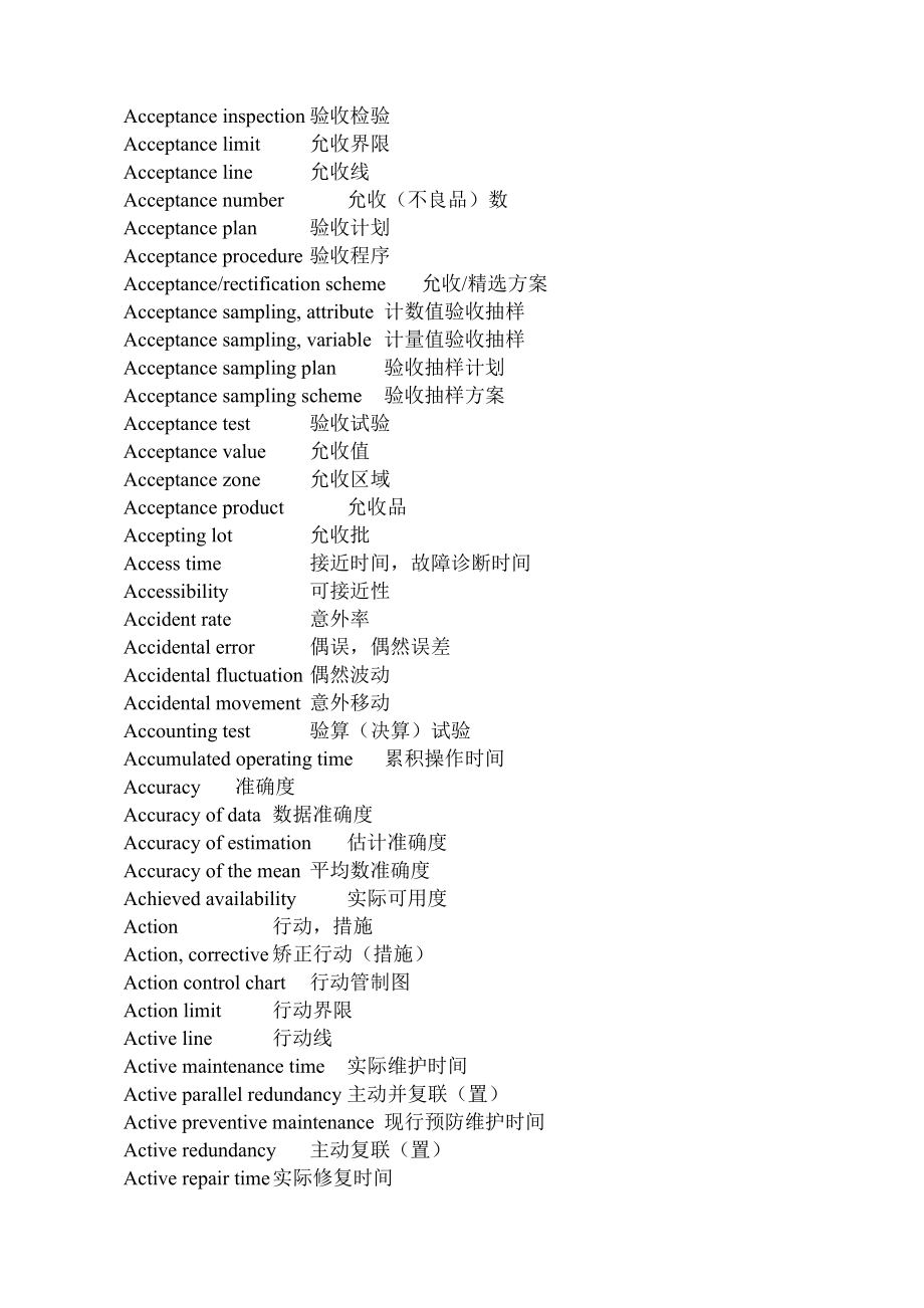 质量英语词汇大全(中英对照)[001].doc_第2页