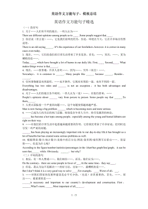 英语作文万能句子模板总结.doc