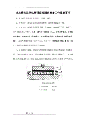 抹灰砂浆拉伸粘结强度检测前准备工作注意事项(1页).doc