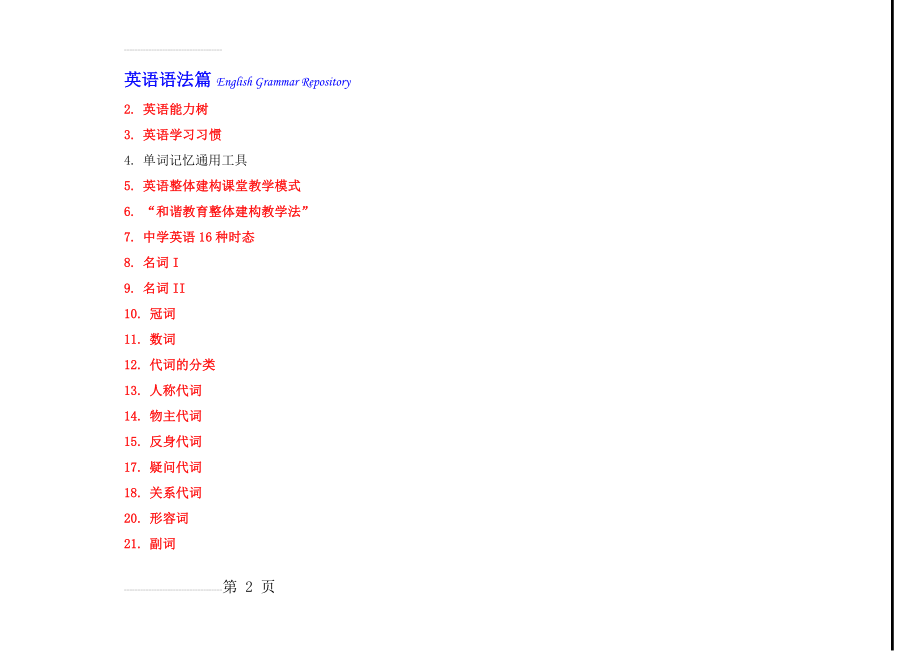 完整英语语法知识树-孔子学府秦潇(12页).doc_第2页