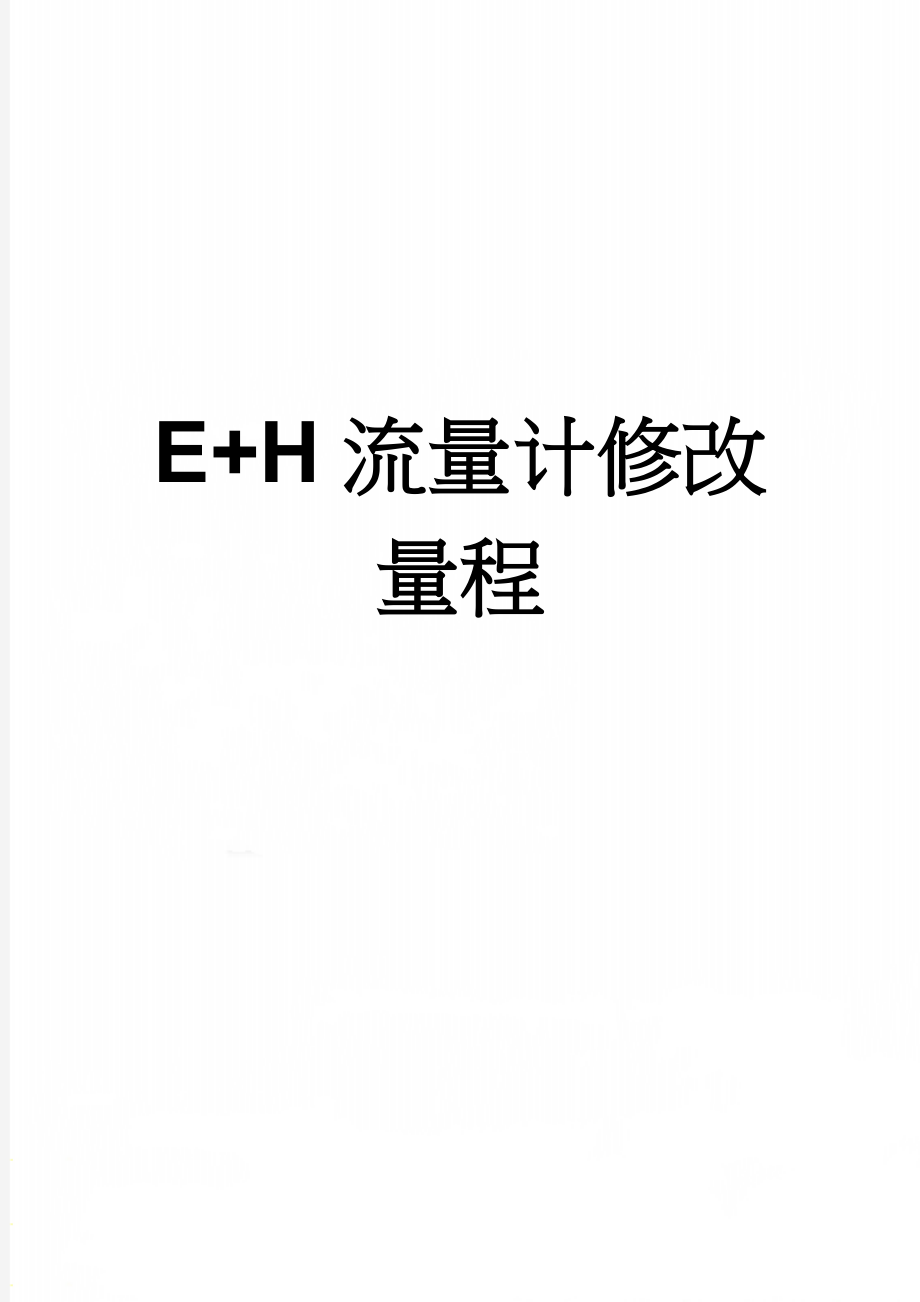 E+H流量计修改量程(3页).doc_第1页