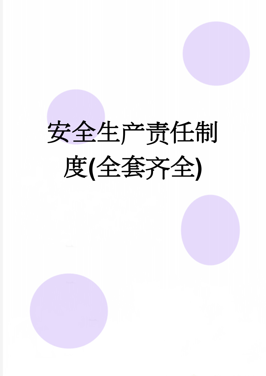 安全生产责任制度(全套齐全)(45页).doc_第1页