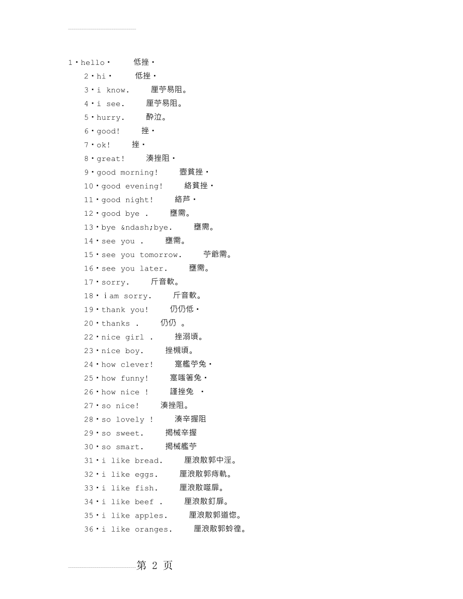 小学二年级英语口语训练题(4页).doc_第2页