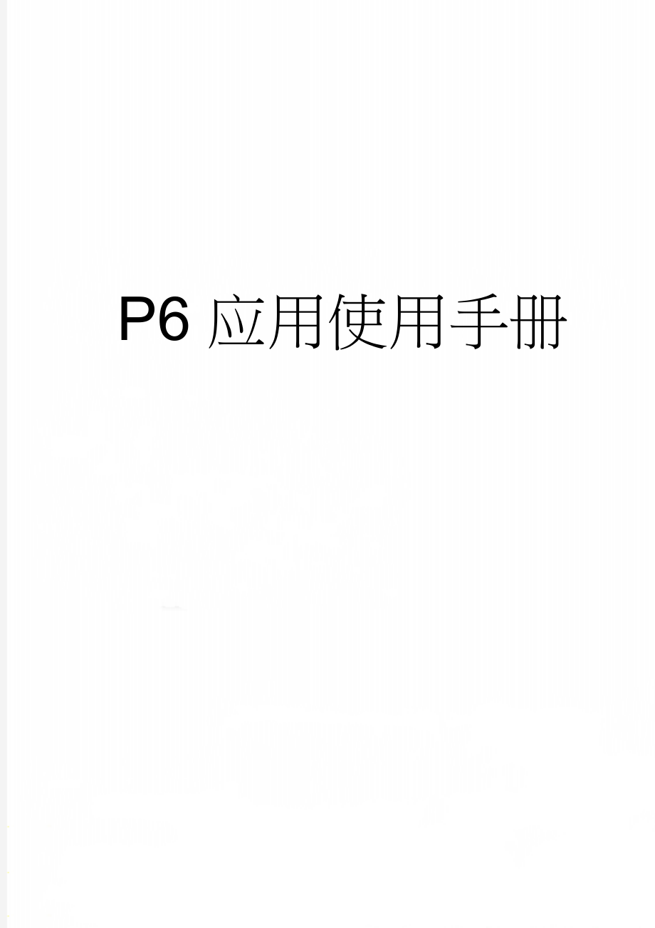 P6应用使用手册(11页).doc_第1页