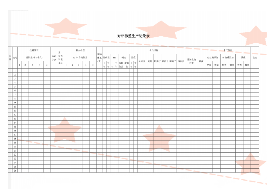 对虾养殖生产记录表(9页).doc_第1页