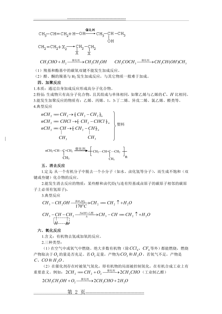 必修5有机化学的反应类型(7页).doc_第2页