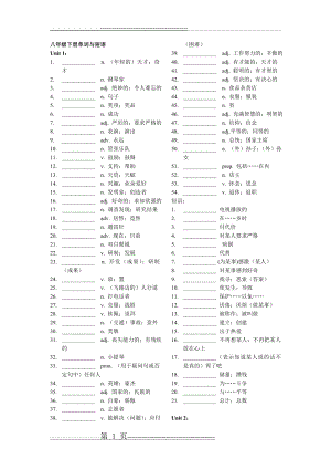 广州牛津版英语八年级下册单词(默写版)(7页).doc