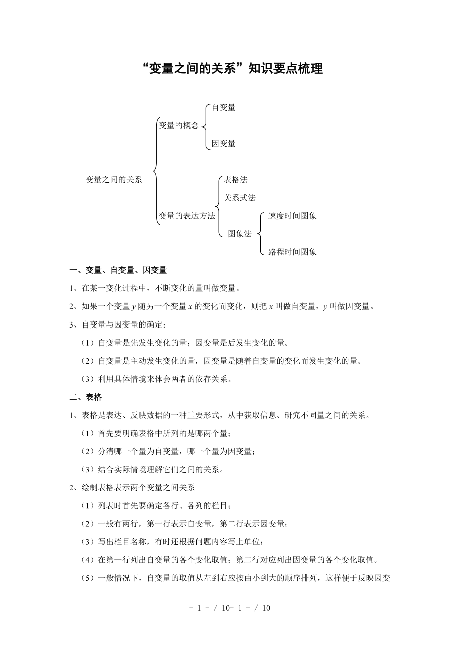 第四章变量之间的关系知识要点分梳理及单元测试题含答案.doc_第1页