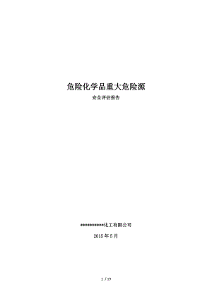 危险化学品企业重大危险源安全评估报告概要.doc