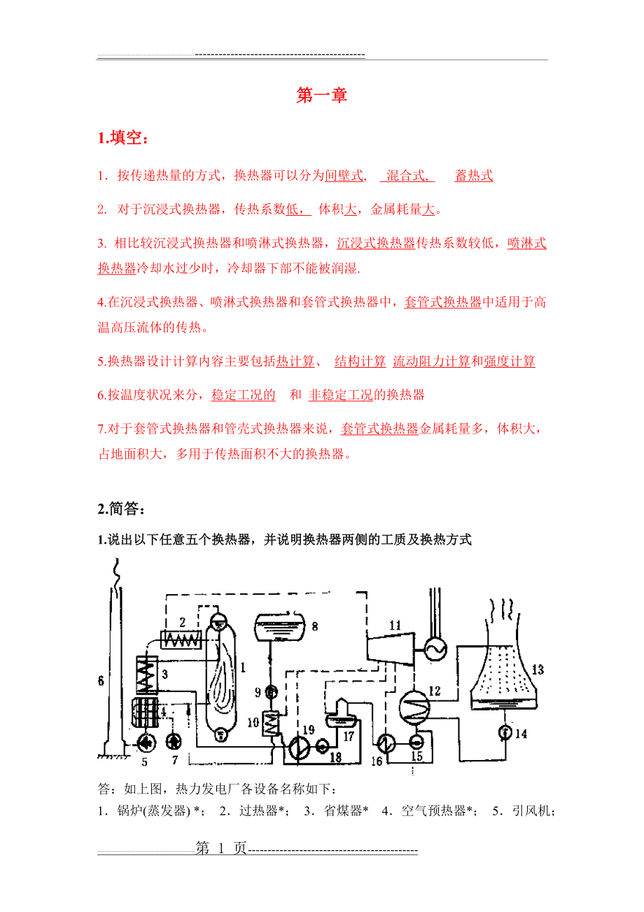 换热器原理与设计期末复习题重点·(32页).doc_第1页