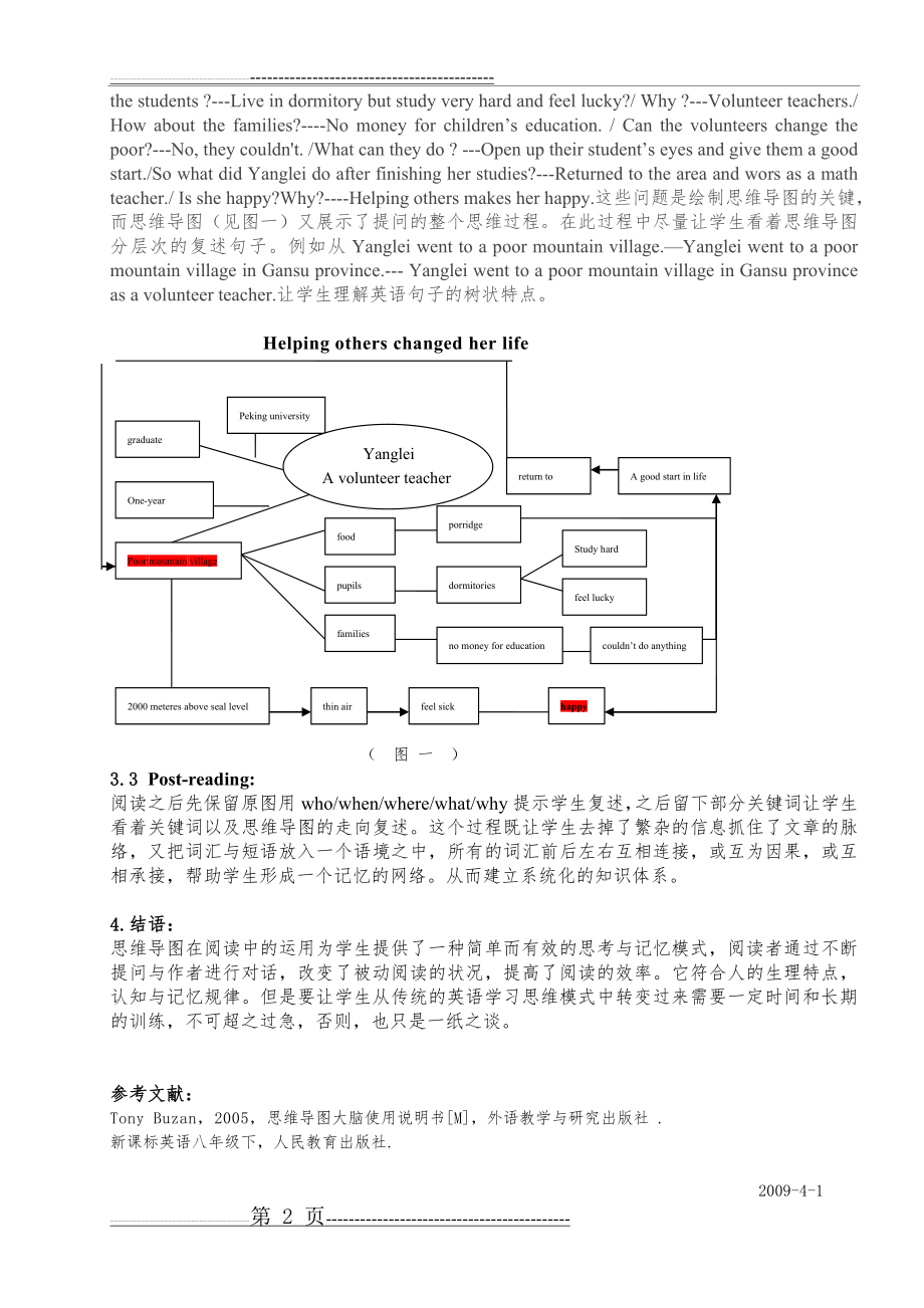 思维导图在初中英语阅读教学中的运用(2页).doc_第2页