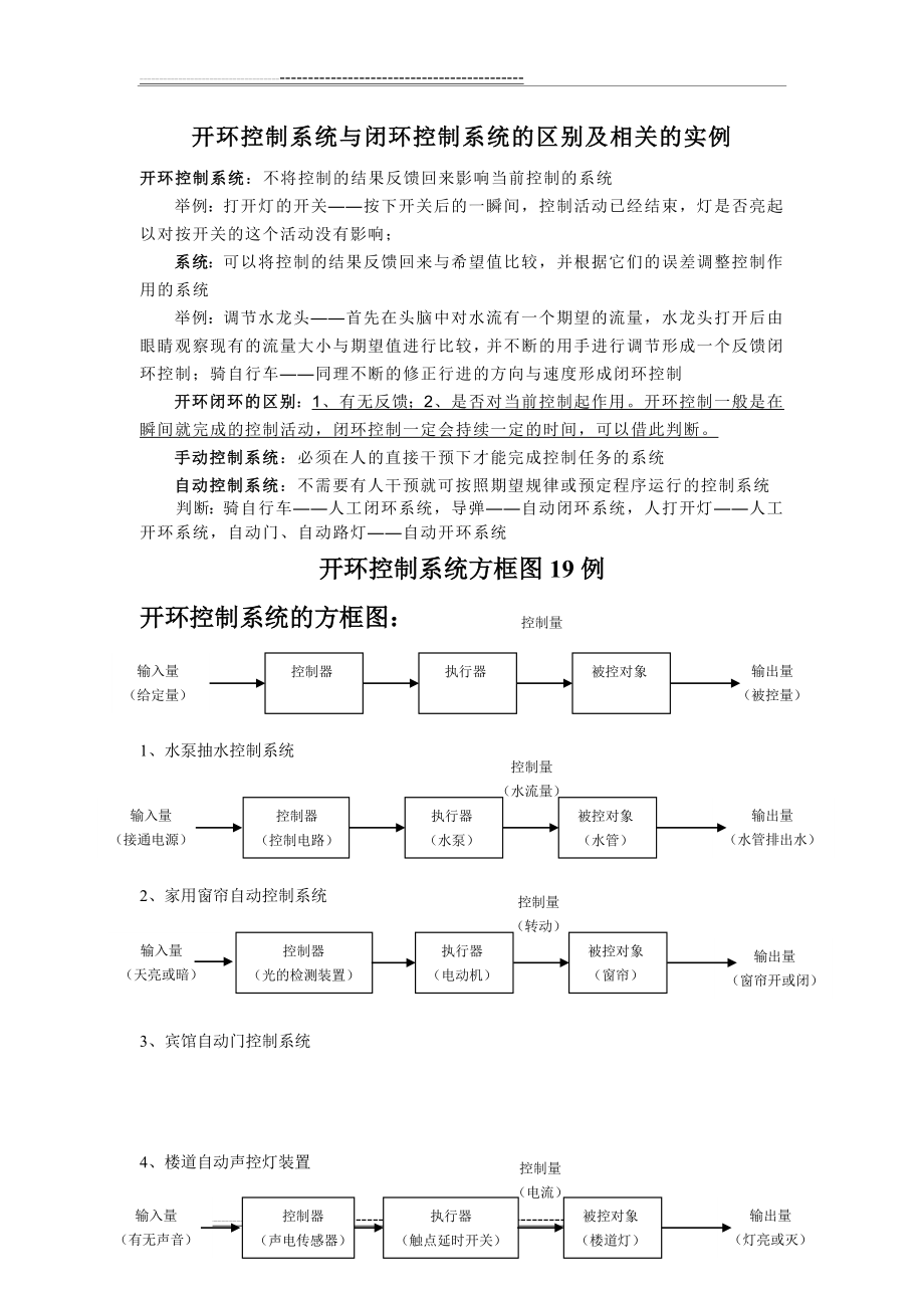 开环控制系统与闭环控制系统的区别及相关(6页).doc_第1页