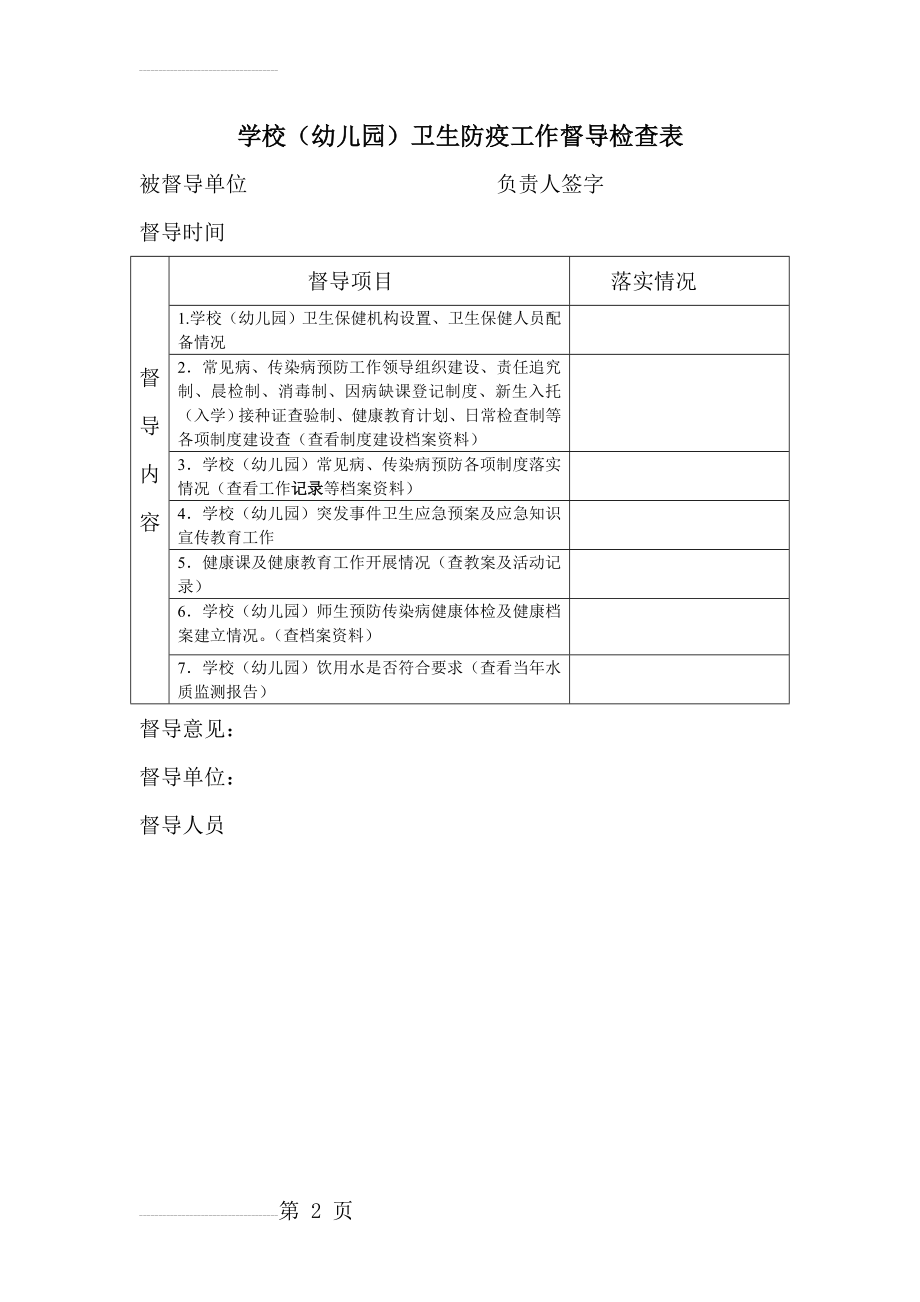 学校幼儿园传染病督导检查表(2页).doc_第2页