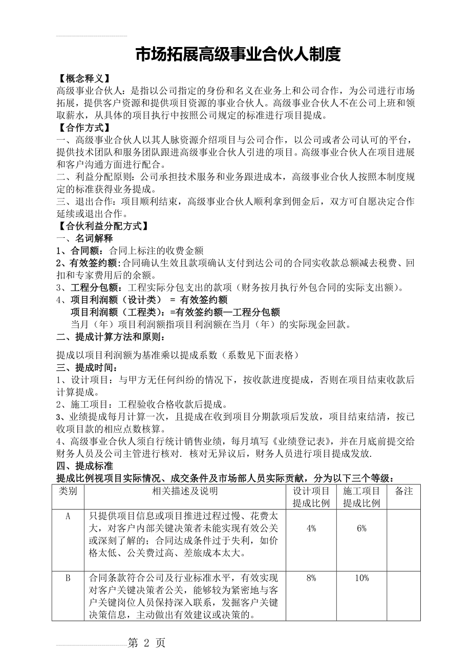 室内空间设计公司高级事业合伙人管理制度(3页).doc_第2页