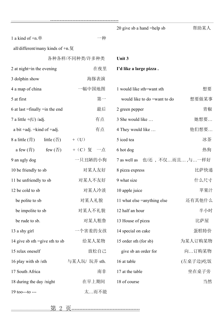 新目标七年级下词组(10页).doc_第2页