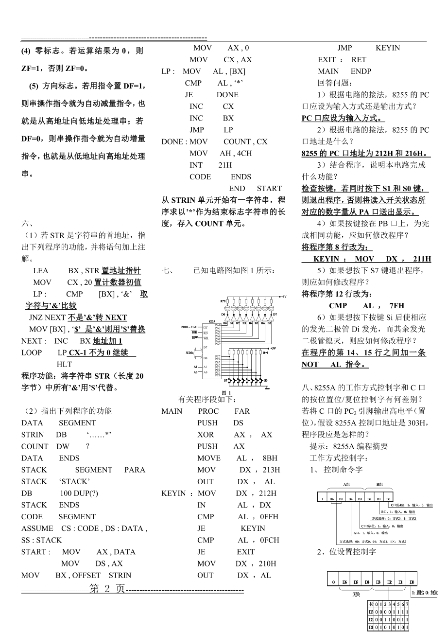 微机原理、汇编与接口技术分析题(7页).doc_第2页