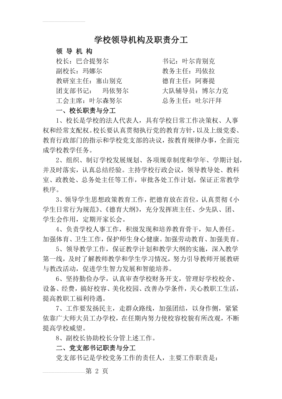 学校领导机构及职责分工(7页).doc_第2页