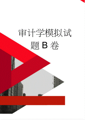 审计学模拟试题B卷(9页).doc