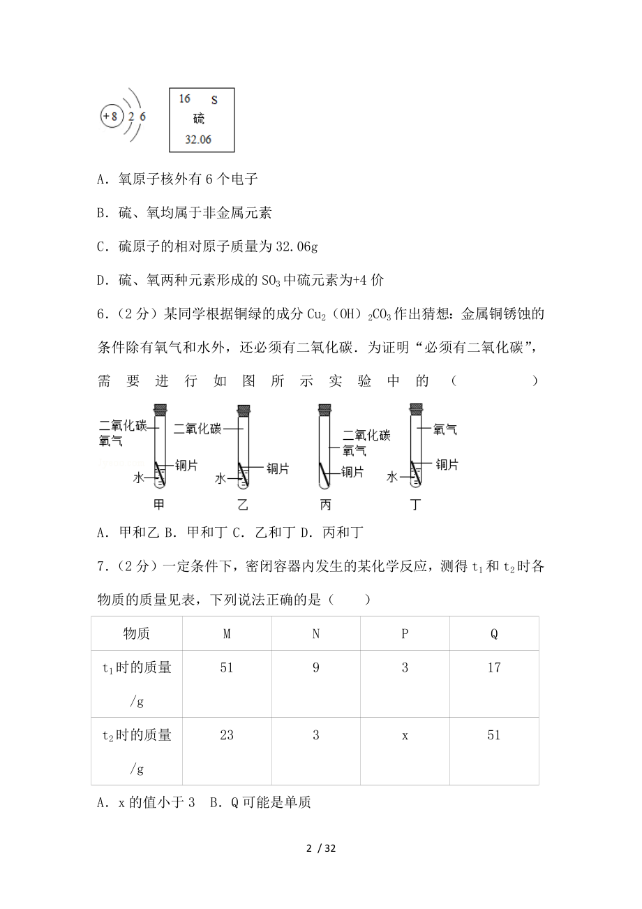 2017年河北省中考化学试卷及解析.doc_第2页