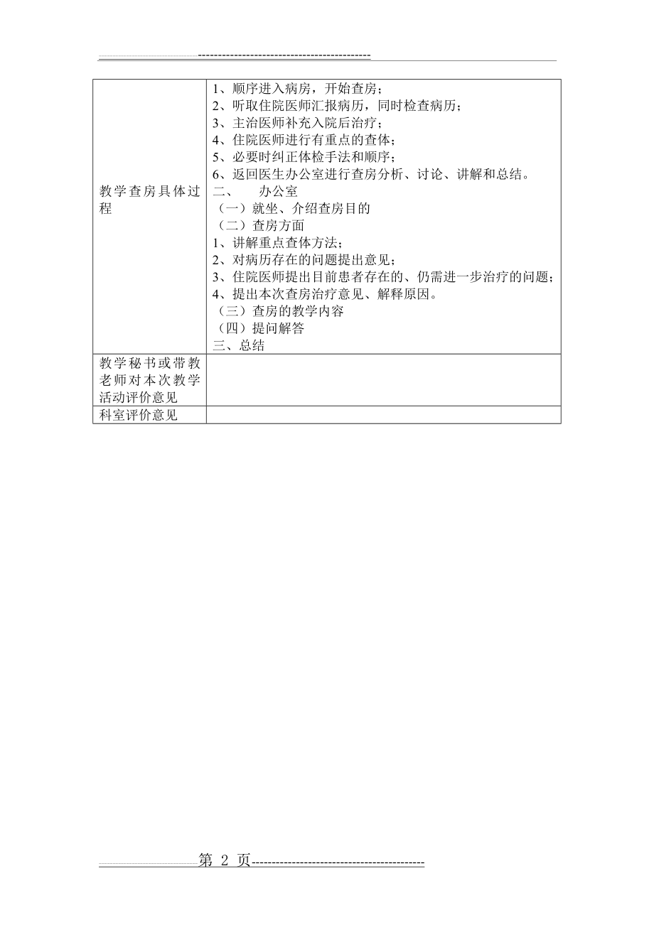 教学查房记录表(2页).doc_第2页