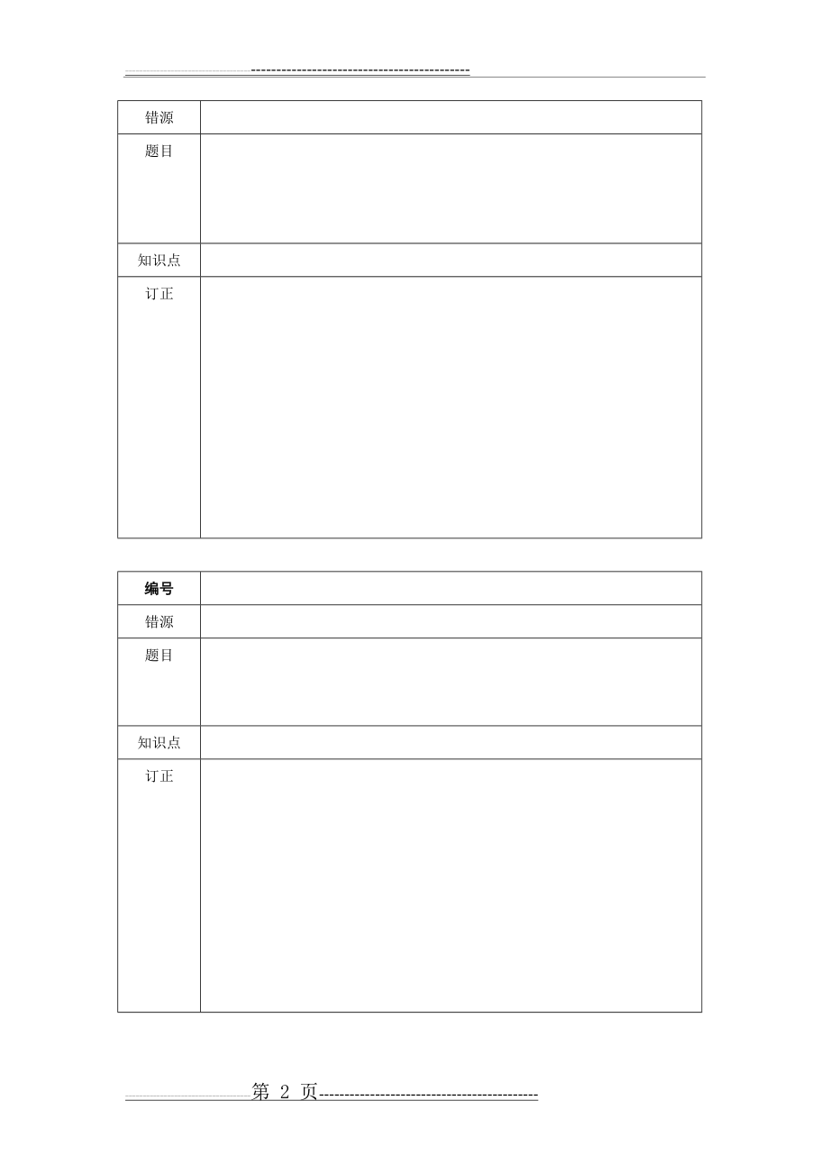 数学错题本模板(2页).doc_第2页