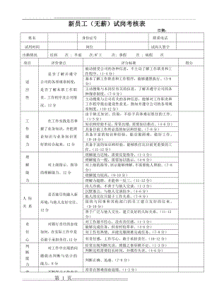 新员工试岗期考核表(2页).doc