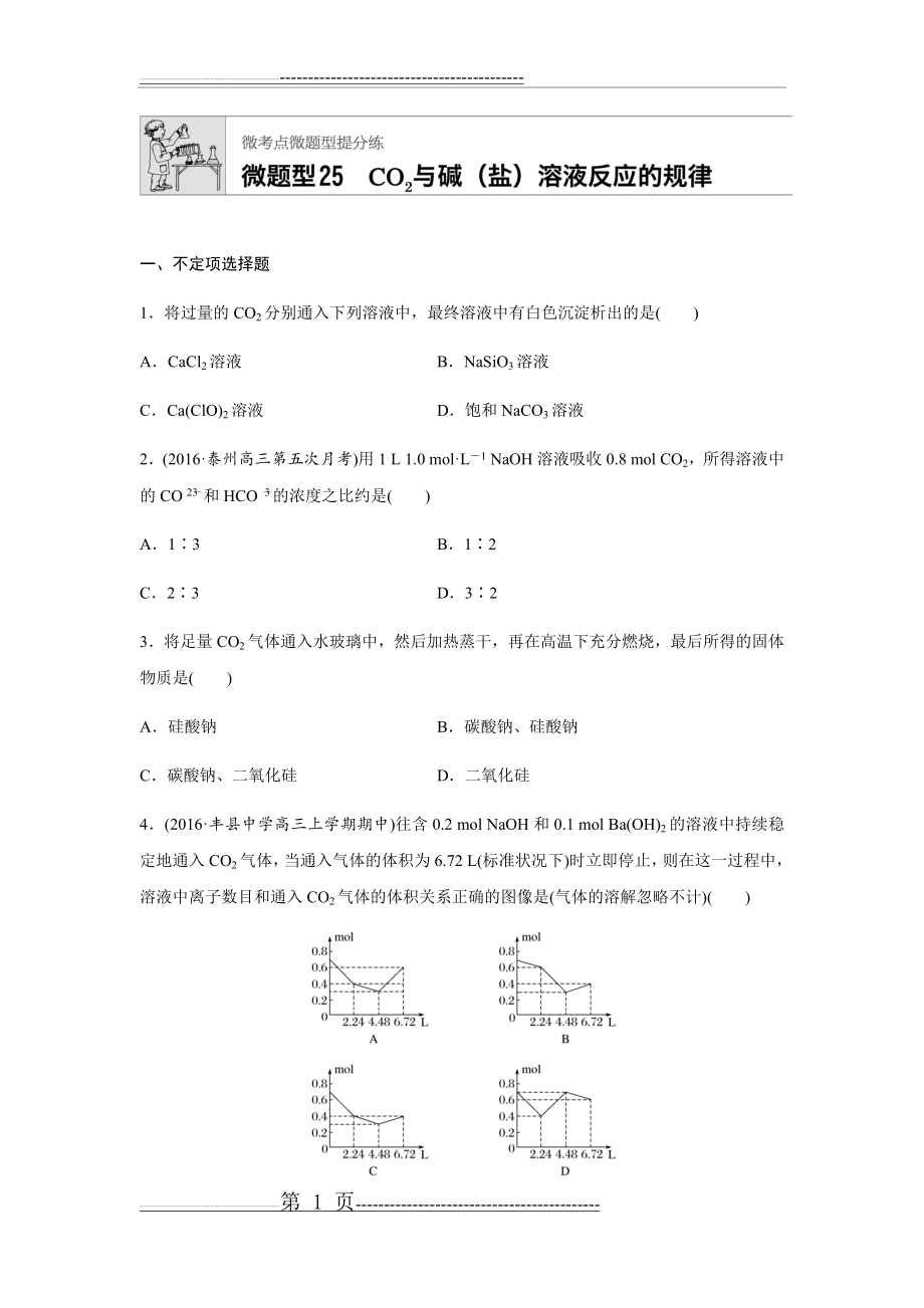 微考点25 CO2与碱溶液反应的规律(5页).doc_第1页