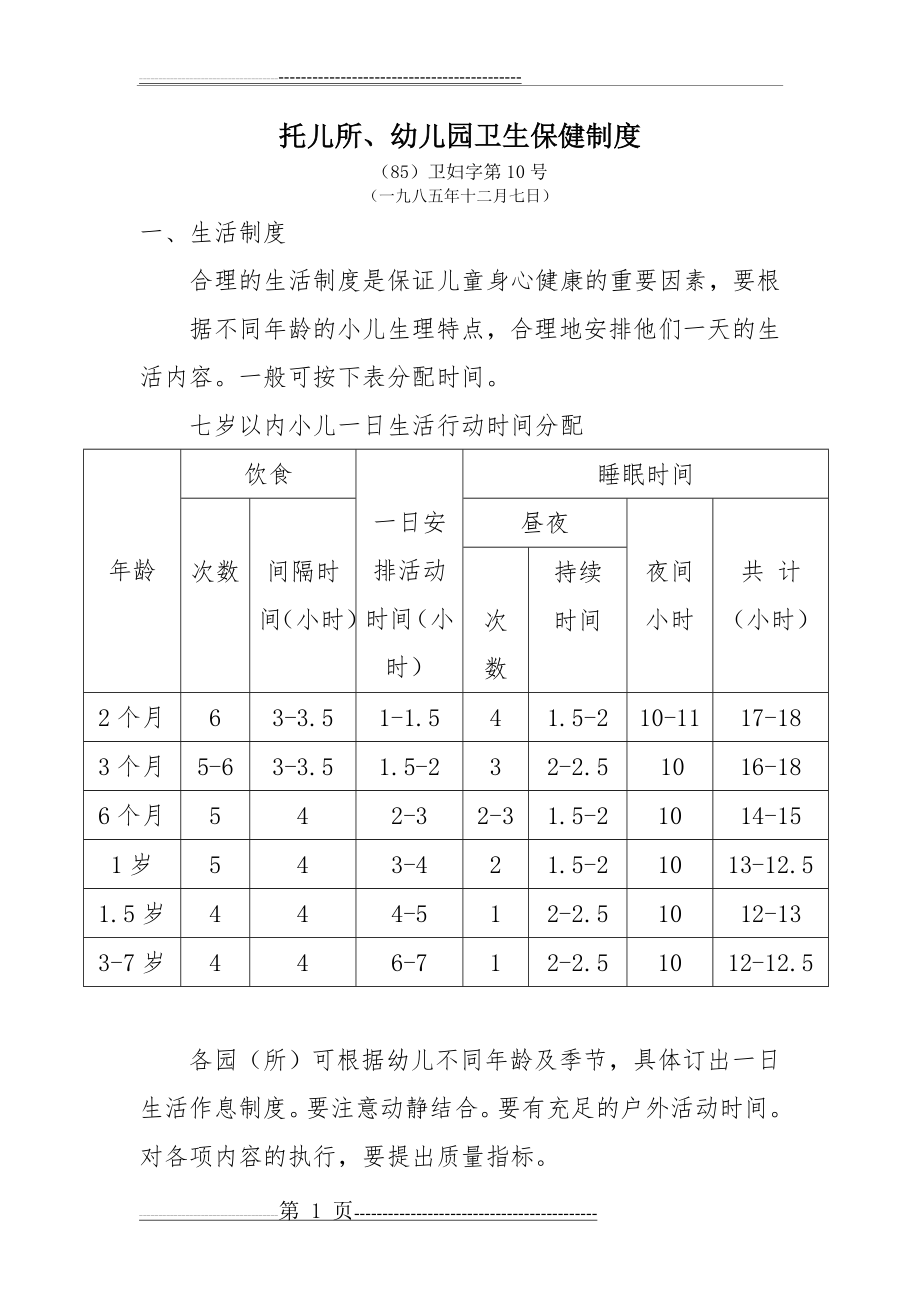 托儿所幼儿园卫生保健制度(10页).doc_第1页