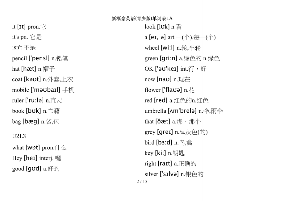 新概念英语青少版单词表1A.doc_第2页