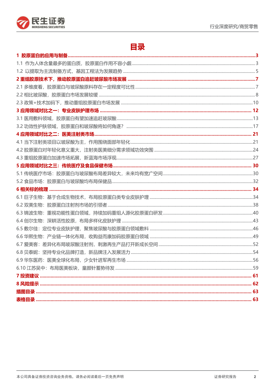 -民生证券-胶原蛋白行业深度报告：“胶”月当空前路亮未来增长犹可期.pdf_第2页