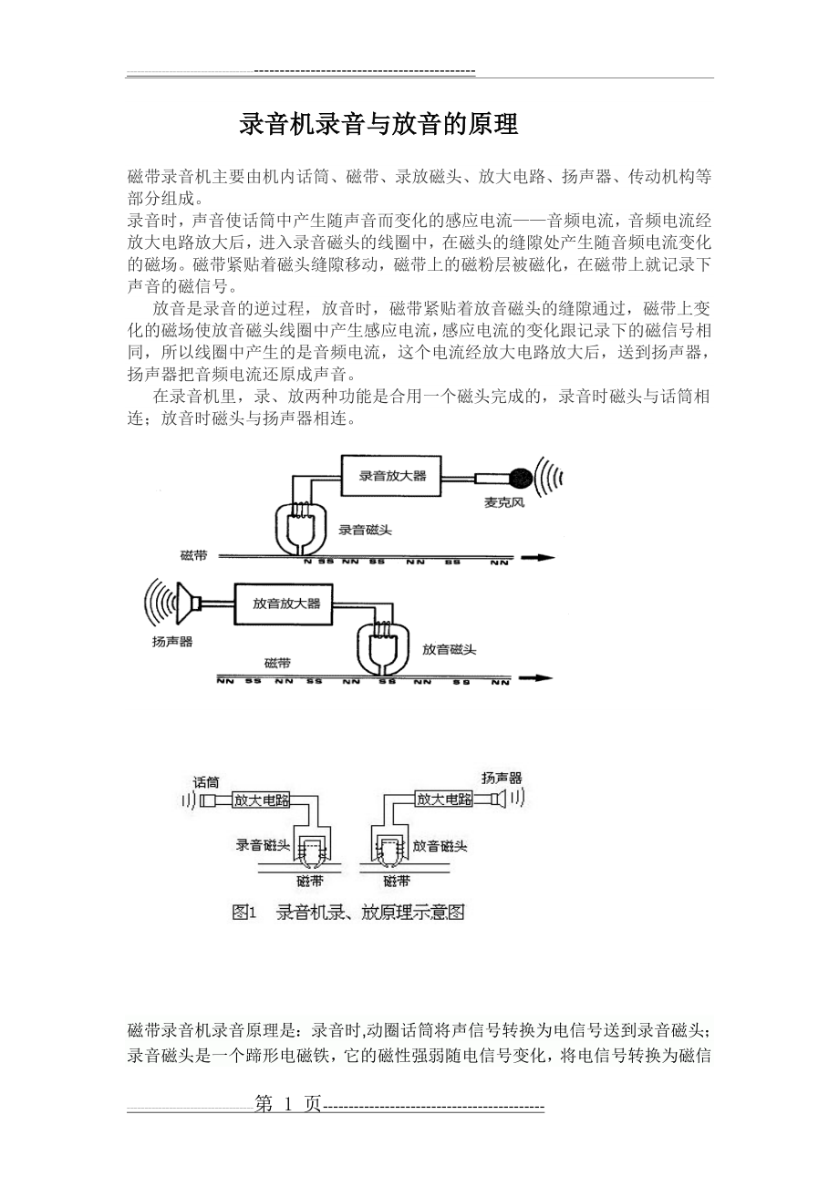 录音机录音与放音的原理(3页).doc_第1页